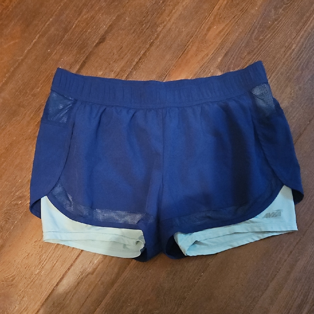 Avia Women's Athletic Shorts in Navy and Mint